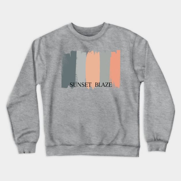 Sunset blaze color palette brush stroke t-shirt Crewneck Sweatshirt by Artful Wear